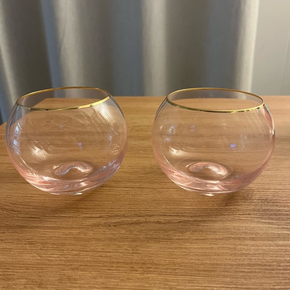 COPY - The Wine Savant Colored Blush Pink & Gilded Rim Wine Glass, Large 18oz G… - Picture 2 of 3